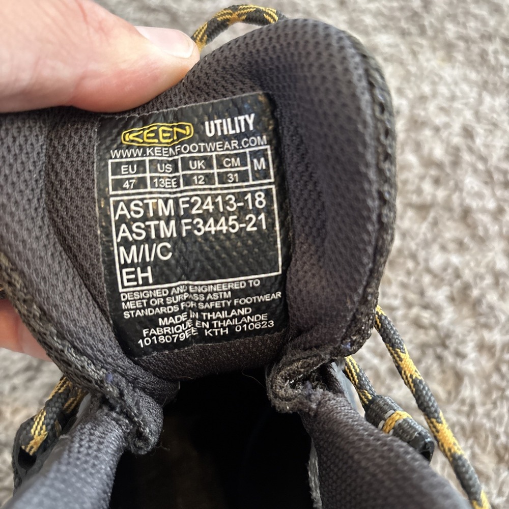 KEEN Utility Lansing, Men's, Raven/Tawny Olive, Steel Toe, EH Hiker 13EE - Picture 9 of 10